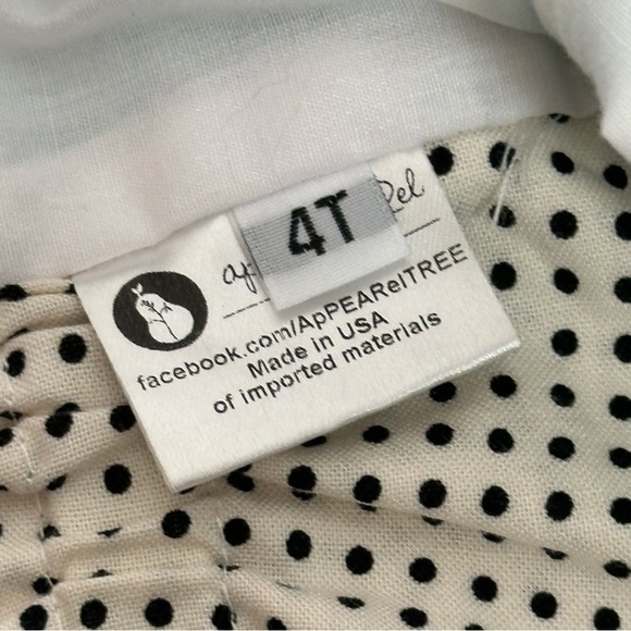 ApPEARel Tree Size 4T Ivory Green Halter Dress Elephant Polka Dot - Picture 8 of 10